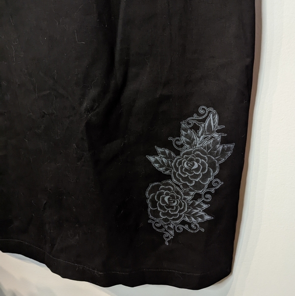 Lucky 13 Tattoo Rose pinup pencil skirt Wiggle dress 2XL - Picture 4 of 11